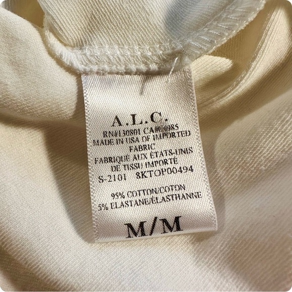 A.L.C. ‘Halley’ White Ruched Long Sleeve Shirt Size XS ASO The View - Picture 6 of 16